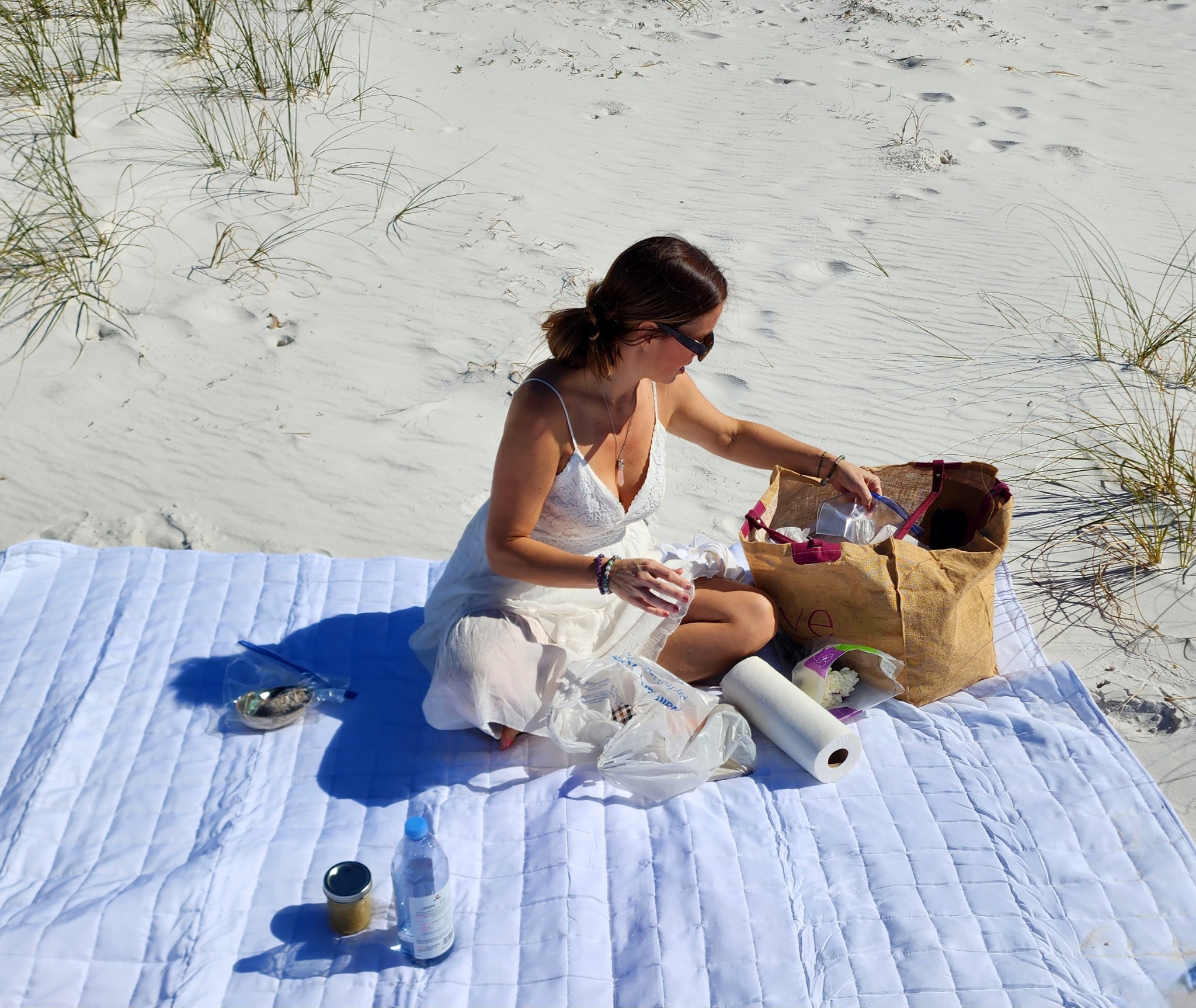 Lifestyle beach sitting